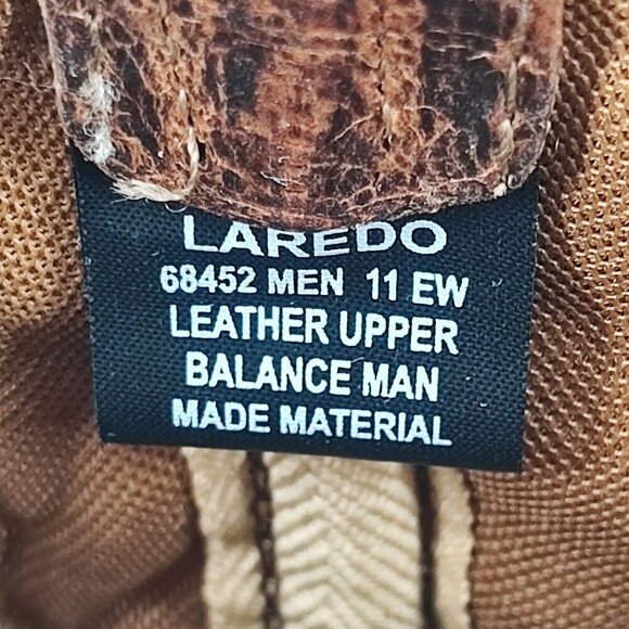 Laredo Men\'s Birchwood Brown Western Leather Boots Size 11EW US main image 5